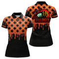 Custom Halloween Golf with Name Funny Golf Gifts Women's Polo Shirts S-5XL