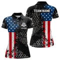 Custom American Flag Hive Pattern Darts Women 3D Polo Shirt Size S-5XL