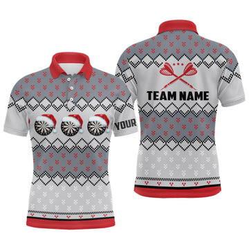 Personalized Christmas Santa Darts Shirt for Men Men's Polo Shirt S-5XL
