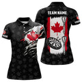 Custom Canadian Flag Darts Patriotic Shirt for Women Women's Polo Shirts S-5XL
