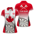 Custom 3D Canadian Flag Dart Shirt Patriotic Canada Style Women's Polo Shirts S-5XL