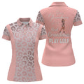 Custom Golf Leopard Print Some Grandmas Knit Real Play Women's Polo Shirts S-5XL