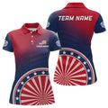 Custom Gradient American Flag Dartboard Patriotic Dart Women's Polo Shirts S-5XL