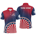 Custom Gradient American Flag Dart Jersey Patriotic Men's Polo Shirt S-5XL