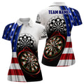 Custom American Flag Darts Shirt for Dart Lovers and Teams Women's Polo Shirts S-5XL