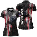 Custom Vintage Smoke US Flag Archery Bows Polo Shirts For Women's Polo Shirts S-5XL