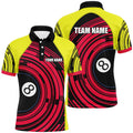 Personalized Yellow Pink 8 Ball Billiard Custom Mens Polo Shirt S-5XL