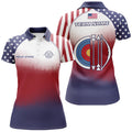 Custom American Flag Archery Design Polo Shirt Women's Polo Shirts S-5XL