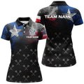 Custom Smoke Texas Flag Dart Polo Shirts Patriotic Darts Women's Polo Shirts S-5XL