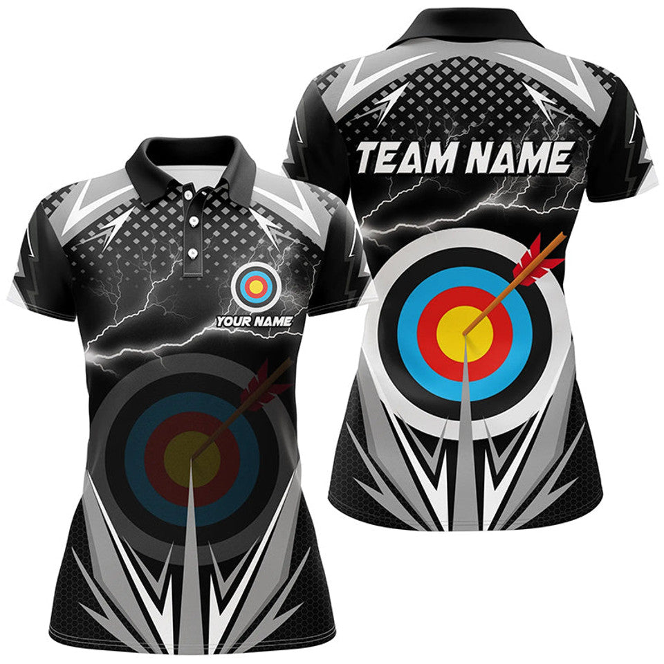 Custom Archery Team Thunder Lightning 3D Women's Polo Shirts S-5XL
