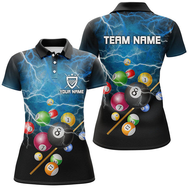Custom 3D Billiard Team Funny Polo Shirts for Women Women's Polo Shirts S-5XL
