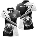 Custom Personalized White 8 Ball Billiard 3D for Women's Polo Shirts S-5XL