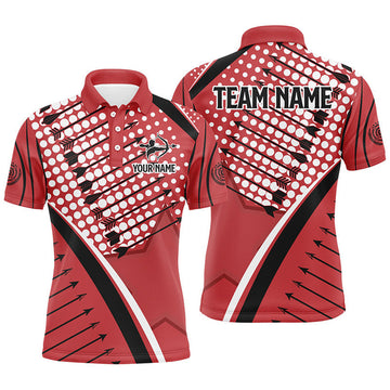 Personalized Red Arrows Pattern Archery Mens Polo Shirt S-5XL