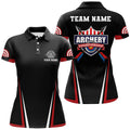 Custom US Flag 3D Target Red Black Arrows Archery Women's Polo Shirts S-5XL