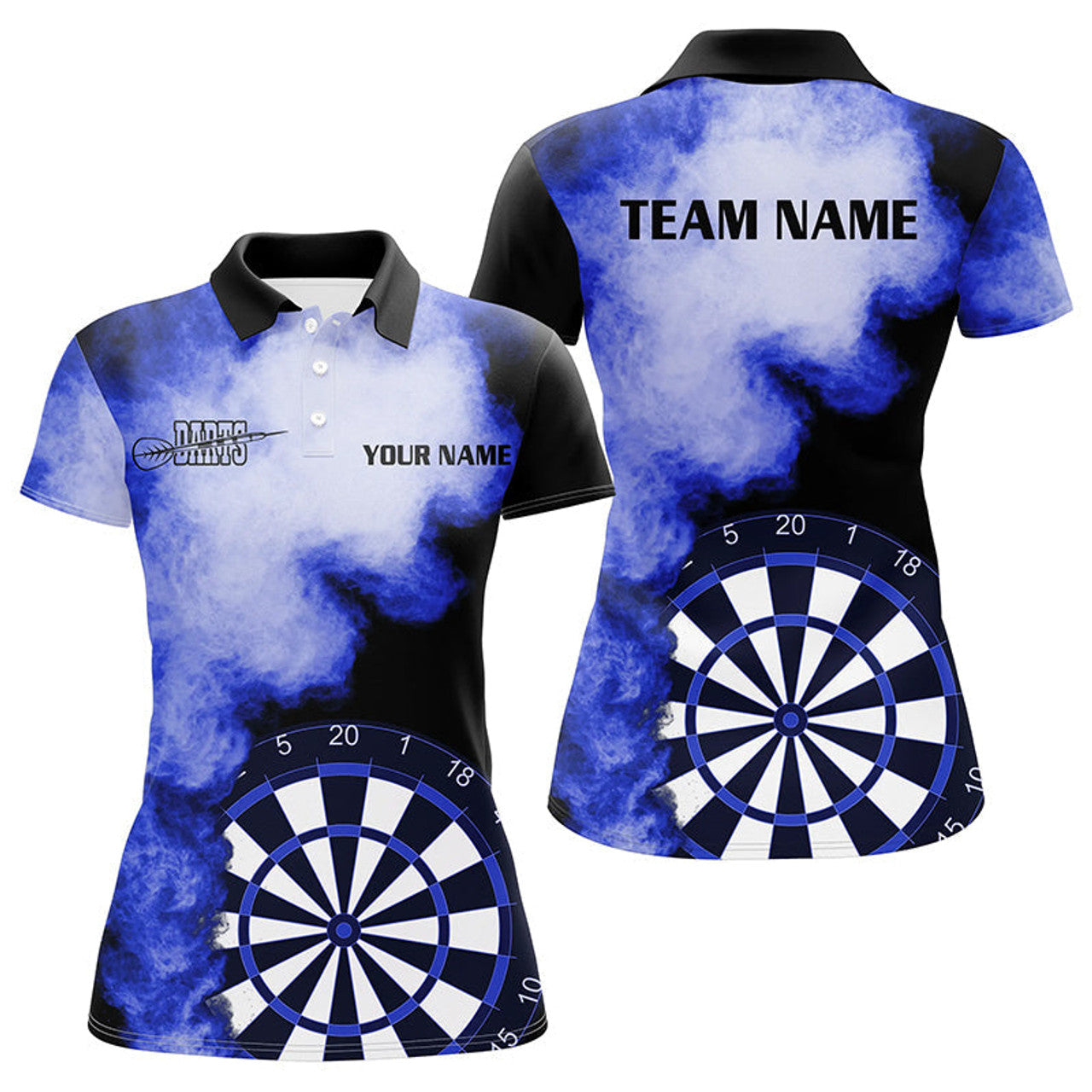 Custom Personalized Darts for Flame Dart Team Women's Polo Shirts S-5XL