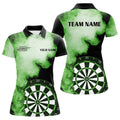 Custom Green Flame Darts Personalized Dart Polo for Women's Polo Shirts S-5XL