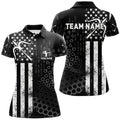 Custom American Flag Archery Shirt With Bows For Women's Polo Shirts S-5XL