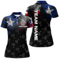 Custom Texas Flag Archery Shirt with Targets Pattern Women's Polo Shirts S-5XL