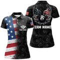 Custom Black and Gray Pattern Watercolor Golf Ball Women's Polo Shirts S-5XL