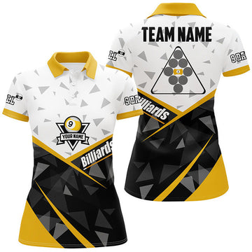 Custom 9 Ball Billiard Team Shirts Personalized Design Women's Polo Shirts S-5XL