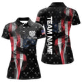 Custom Smoke US Flag Dart Polo Shirts Patriotic Darts Women's Polo Shirts S-5XL