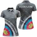 Custom Vintage Grey 3D Target Archery Polo Shirts For Women Women's Polo Shirts S-5XL