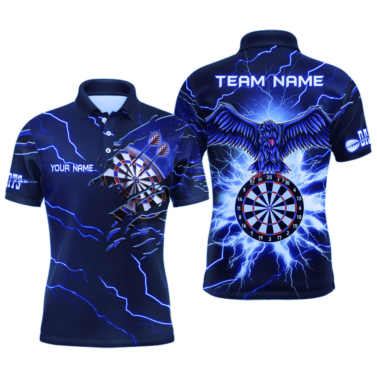 Personalized Thunder Blue Eagle Dart Shirt for Men Men's Polo Shirt S-5XL