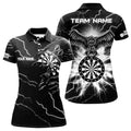 Custom Personalized Black White Eagle Dart Polo for Women's Polo Shirts S-5XL