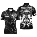 Personalized Thunder Black White Eagle Dart Team Shirt Men's Polo Shirt S-5XL