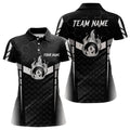 Custom White Fire 8 Ball Pool Team 3D Women's Polo Shirts S-5XL