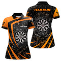 Custom Orange Glass Break Dart Team Polo Shirts Women's Polo Shirts S-5XL