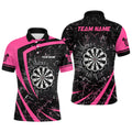 Personalized Pink Glass Break Dart Polo Shirt for Men Men's Polo Shirt S-5XL