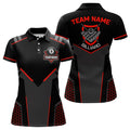 Custom 8 Ball Billiard Team Shirt Black Red Style Women's Polo Shirts S-5XL