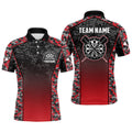 Custom Camo Red Dart Jersey for Men Dart Team Shirt Men's Polo Shirt S-5XL