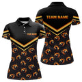 Custom Flame 8 Ball Pool Billiards Team For Personalized Women's Polo Shirts S-5XL