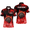 Personalized Red Fire Flame Dart Polo Shirt For Men Men's Polo Shirt S-5XL