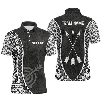 Personalized Tribal Pattern Target Archery Men's Polo Shirt Size S-5XL