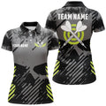 Custom Darts Grey Skull Grunge Style for Best Gifts for Women's Polo Shirts S-5XL