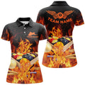 Custom 3D Printed Fire Polo Shirts For Women Personalized Billiard Balls S-5XL