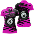 Custom 8 Ball Pool Polo Shirts for Women Valentine's Women's Polo Shirts S-5XL