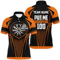 Put Me Down For 100 Black Orange Funny Dart Team Men's Polo Shirt S-5XL