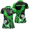 Custom 3D Green Billiard 8 Ball Polo Shirts for Women Women's Polo Shirts S-5XL