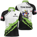 Personalized 3D Black Green Billiard Balls Polo Shirt Custom Name Men's Polo Shirt S-5XL