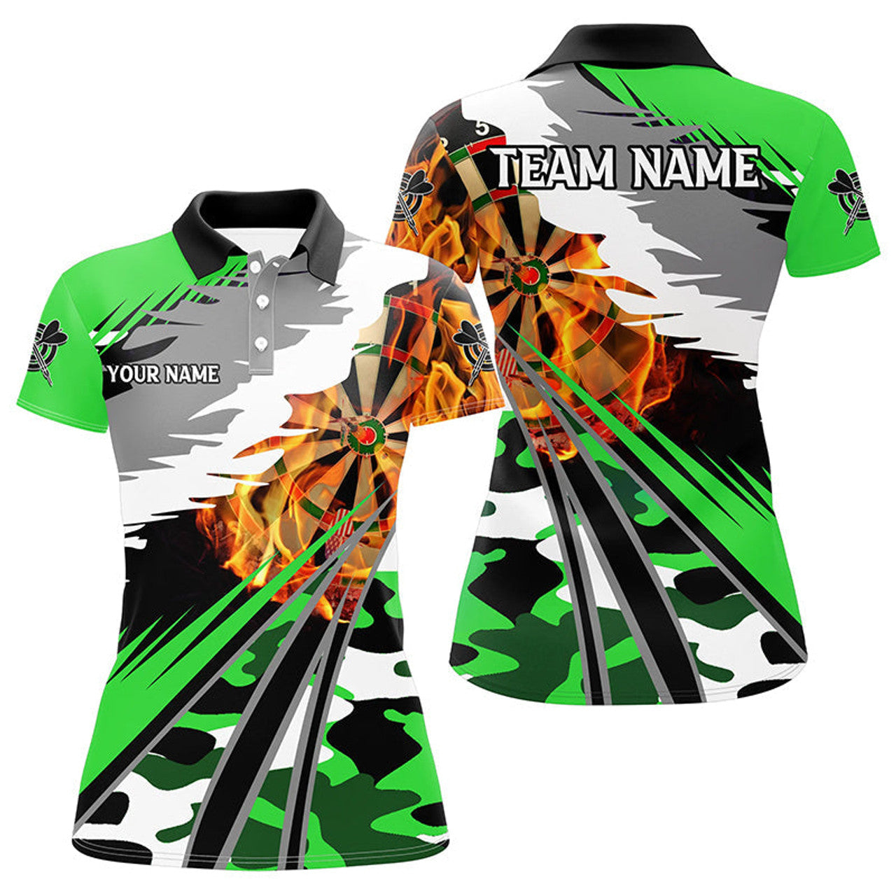 Custom Dart for Personalized 3D Dart Board Fire Attire Women's Polo Shirts S-5XL