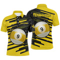 Personalized 9 Ball Pool Billiard Custom Team Name Men's Polo Shirt S-5XL