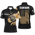 Customized Grunge American Flag Dart Team Jersey Men's Polo Shirt S-5XL
