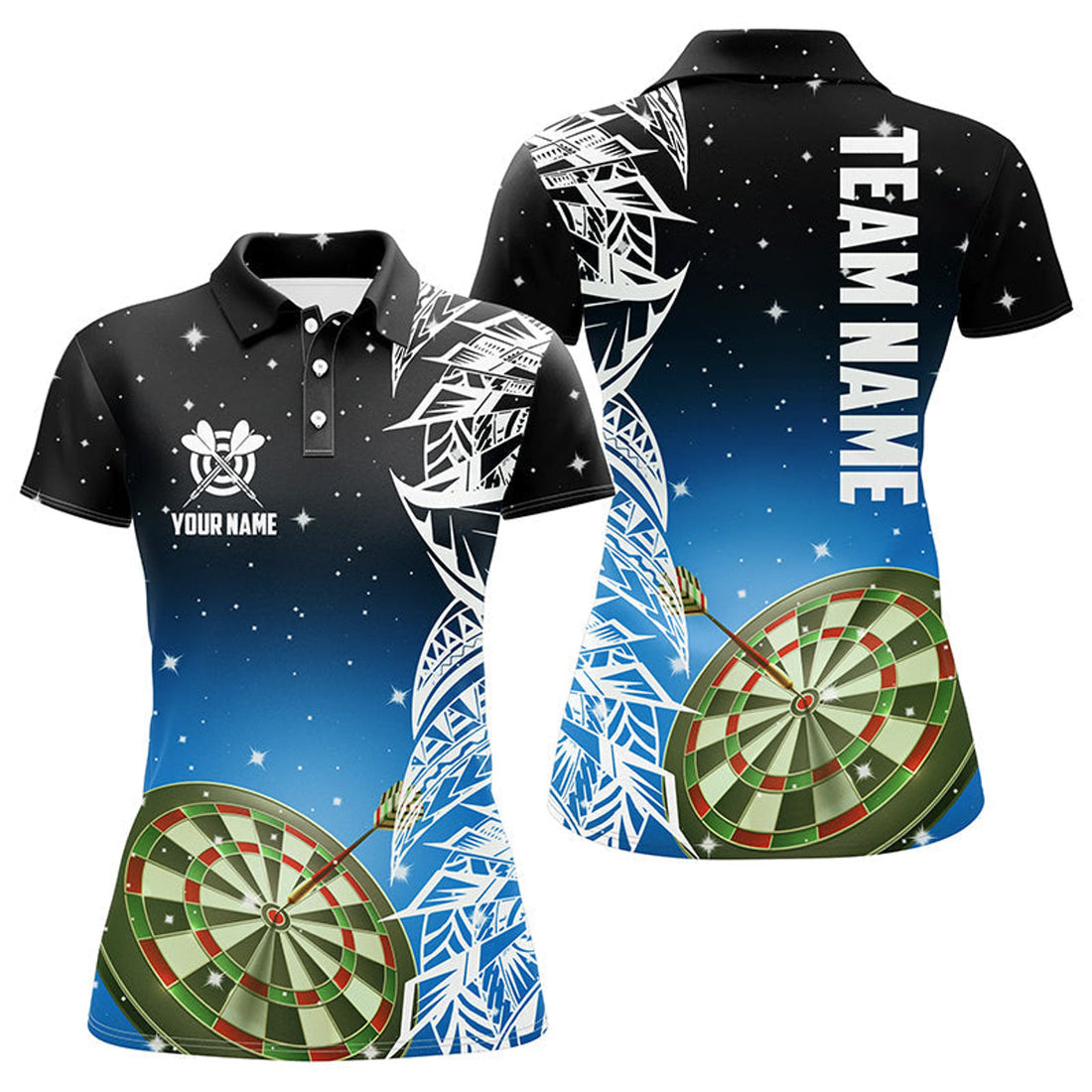 Custom Personalized 3D Dart Board Custom League Shirts Women's Polo Shirts S-5XL