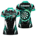 Custom Thunder Lightning Turquoise Dart Team Women's Polo Shirts S-5XL