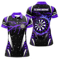 Custom Personalized Purple Dart Team League Shirts Women's Polo Shirts S-5XL