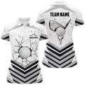 Custom Crack Golf Ball Grunge Team Shirt for Golfer Women's Polo Shirts S-5XL